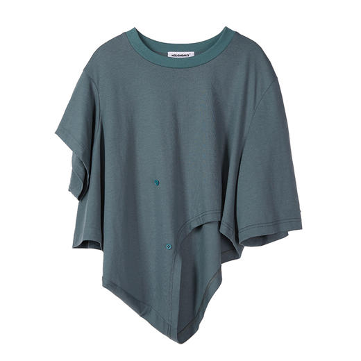 HOLONOMIC「多种穿法」原创设计感小众趣味不规则短袖T恤 商品图4