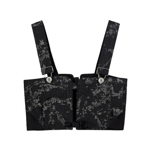 HOLONOMIC 原创设计两用提花牛仔机能单肩斜挎包背心 商品图4