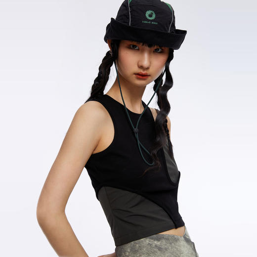 HOLONOMIC 原创不规则撞色拼接修身设计感小众外穿吊带背心 商品图2