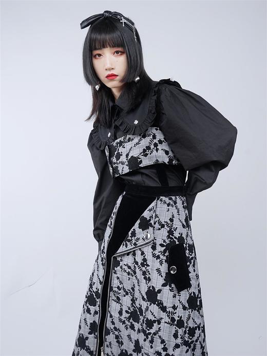 fragileheart易碎商店 格子印花背带连衣裙春装可拆卸两件式长裙 商品图2