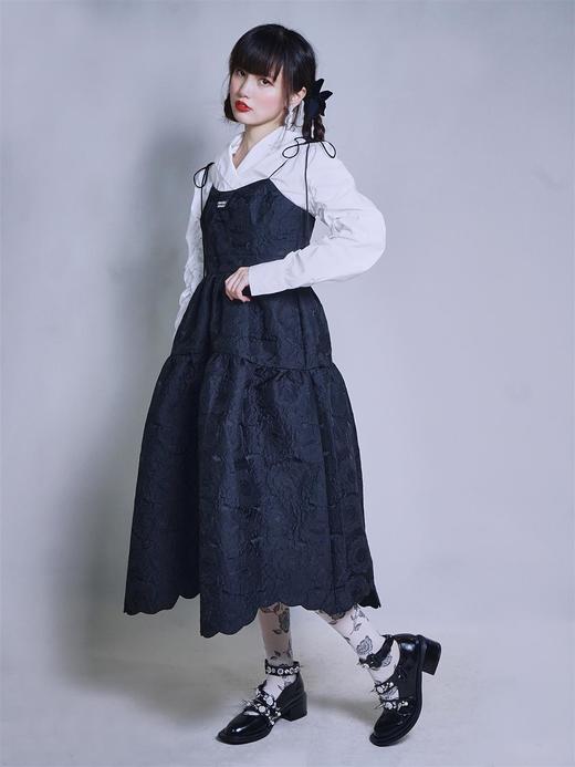 fragileheart易碎商店 白色衬衫女长袖春2021新款宽松西装领衬衣 商品图2