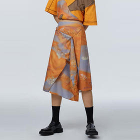 HOLONOMIC「第八大陆」原创设计不规则解构搭片印花半身裙