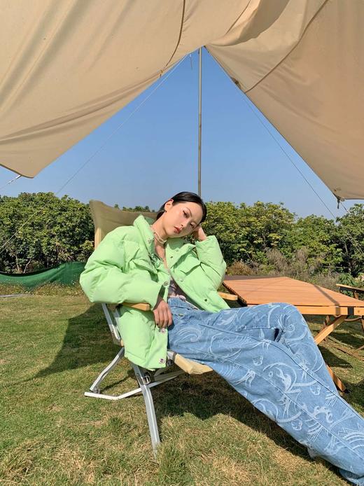 EhK 必入款 飞机扣设计感斜挎腰间牛仔裤阔腿裤 双色 商品图3