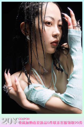 EhK 弹力双色 防晒袖套 斜肩设计感百搭长袖搭配款