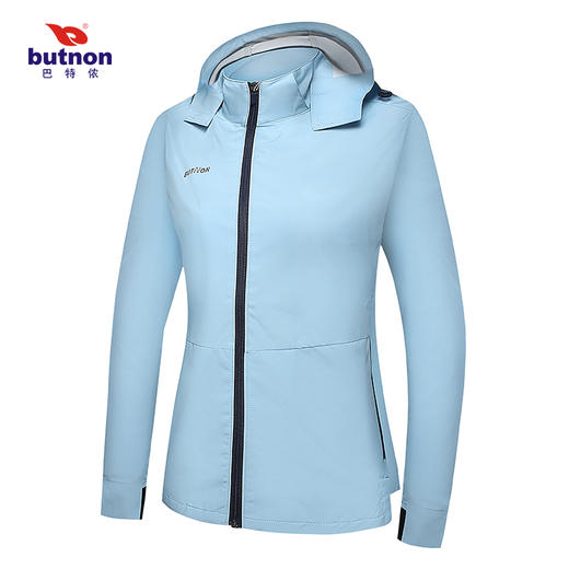 M1612巴特侬butnon男女士梭织连帽风衣防风透气不闷热100%聚酯纤维 商品图2