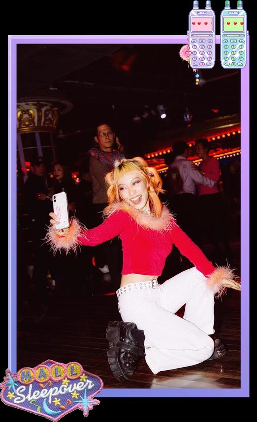 EhK 约会满分 桃色高级灰真毛针织长袖毛衣上衣短款 2021春款 商品图3