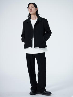 TERRAINCOGNITA2021SS春夏新款百搭短款丝绸质感拼接夹克外套男女