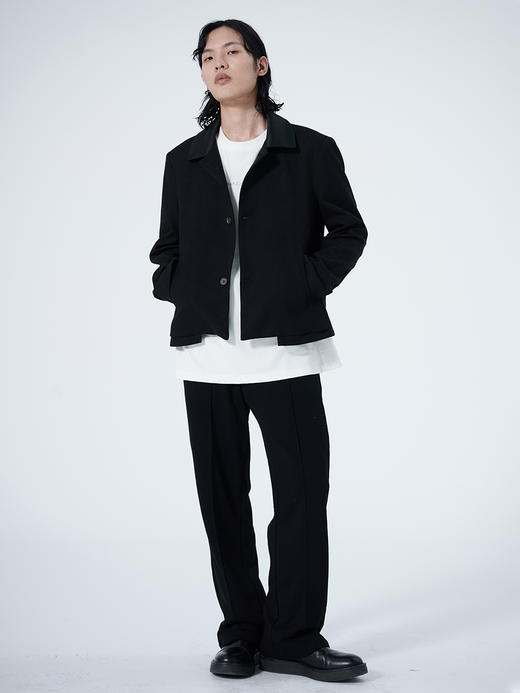 TERRAINCOGNITA2021SS春夏新款百搭短款丝绸质感拼接夹克外套男女 商品图0