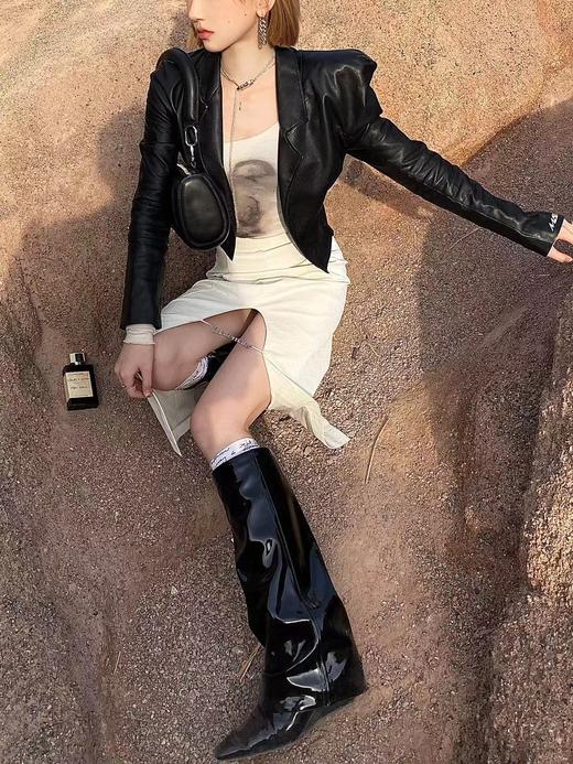 MATEMATE原创白色蛇皮长裙 商品图2