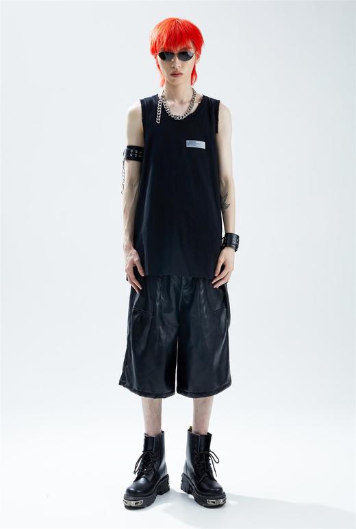 SFTTR 2021SS 基础胶牌微破坏磨边打底叠穿黑/绿/灰宽松内搭背心 商品图2