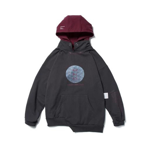 WHISTLEHUNTER秋冬款潮牌嘻哈个性立领刺绣男女拼接宽松连帽卫衣 商品图4