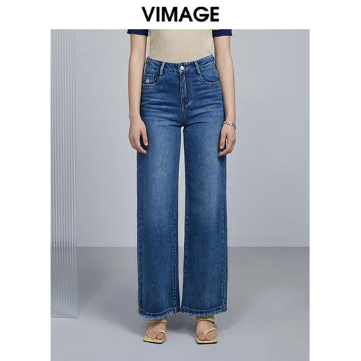 VIMAGE纬漫纪新款时尚休闲显瘦牛仔裤V1505130 商品图0