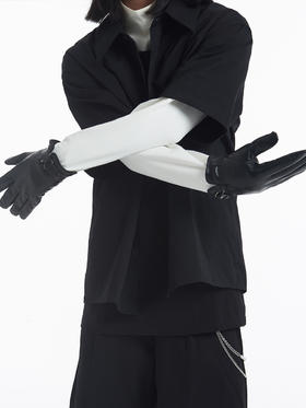 TERRAINCOGNITA春夏新品金属烫银基础宽松短袖衬衫男潮休闲女同款