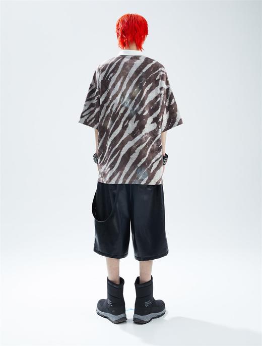 SFTTR 2021SS 大廓形打褶五分造型设计PU皮质男女五分裤先锋短裤 商品图1