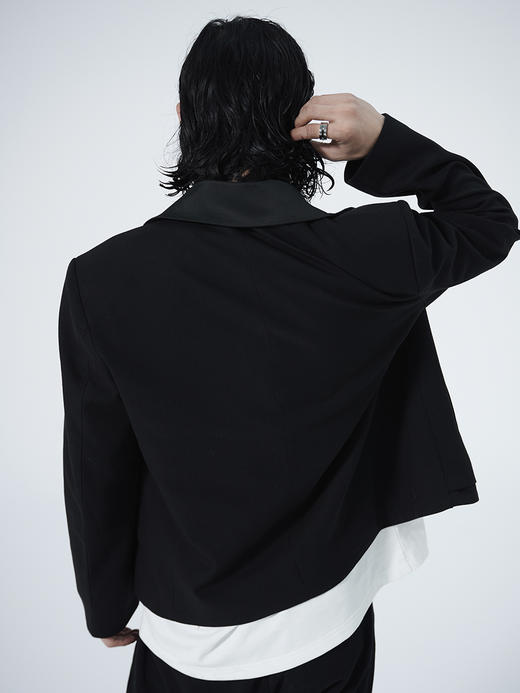 TERRAINCOGNITA2021SS春夏新款百搭短款丝绸质感拼接夹克外套男女 商品图2