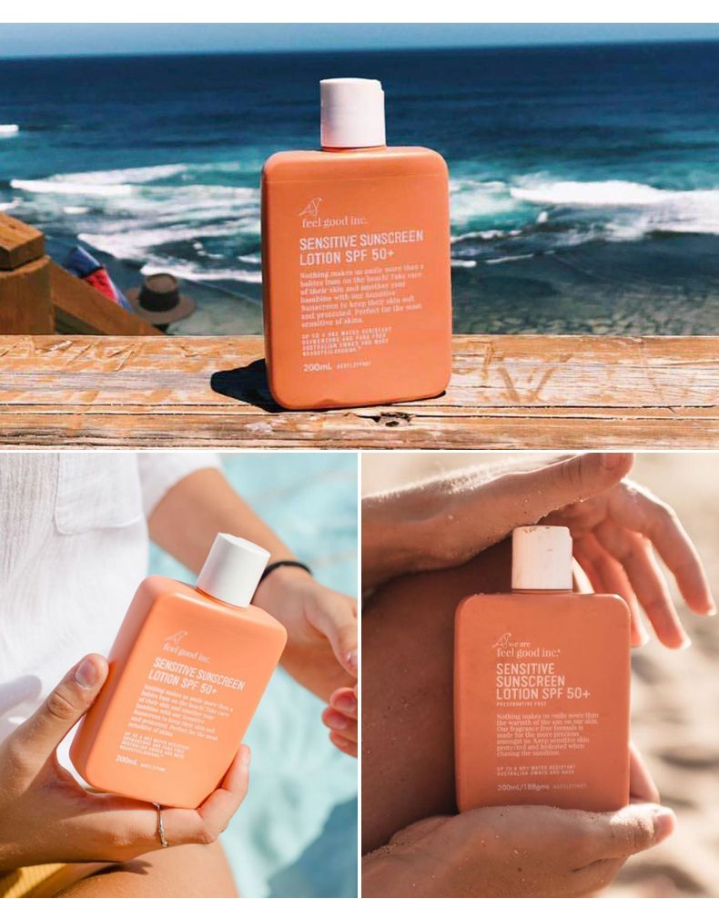 澳洲feelgood大橙瓶懒人防晒霜|持久防水防晒,轻薄无负担不闷痘