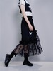 fragileheart易碎商店黑色不规则半身裙设计感小众夏季薄款纱裙女 商品缩略图0