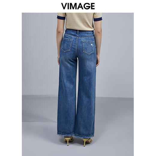 VIMAGE纬漫纪新款时尚休闲显瘦牛仔裤V1505130 商品图3