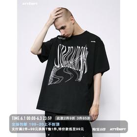 ATTEMPT 定番产品 变形印花短袖TEE 三色入T恤