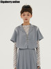 Cigaberry高级灰色缎面拼蕾丝短款西装领衬衫百搭Y2K风格甜酷少女 商品缩略图1