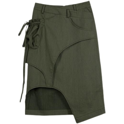 HOLONOMIC 原创大口袋设计感小众A字不规则工装半身裙 商品图4