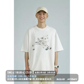 MANUFACTURE BY ATTEMPT 毛绒玩具印花短袖T恤