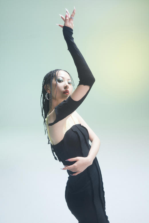 EhK 弹力双色 防晒袖套 斜肩设计感百搭长袖搭配款 商品图2