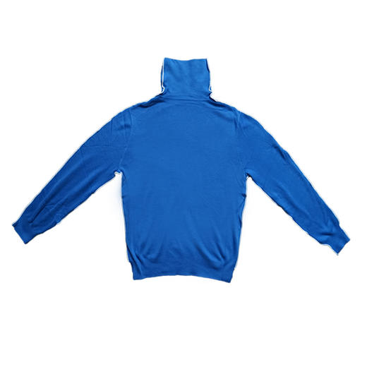 fragileheart易碎商店 高领拼条羊毛打底衫女春夏季时尚长袖内搭 商品图3