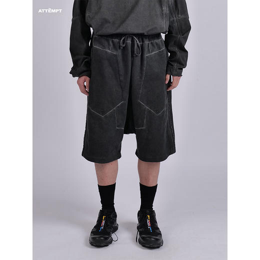 ATTEMPT SS21 异形口袋染色吊裆短裤卫裤 商品图1