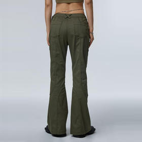 HOLONOMIC 原创分割线条设计感小众修身高腰微喇裤