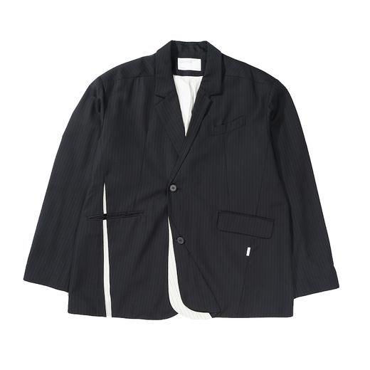 ATTEMPT  折叠褶皱暗条纹六开身休闲西装 商品图4