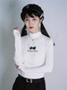 fragileheart易碎商店春季原创印花小高领修身黑白打底衫女针织衫 商品缩略图2