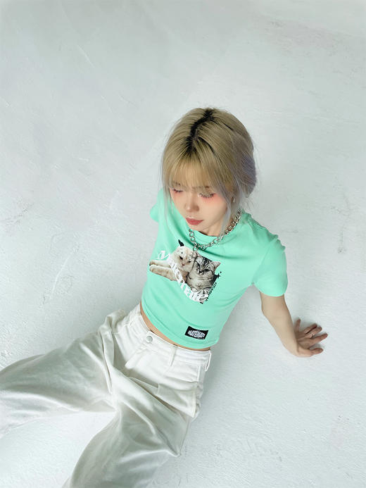 MATEMATE绿色短袖 商品图0