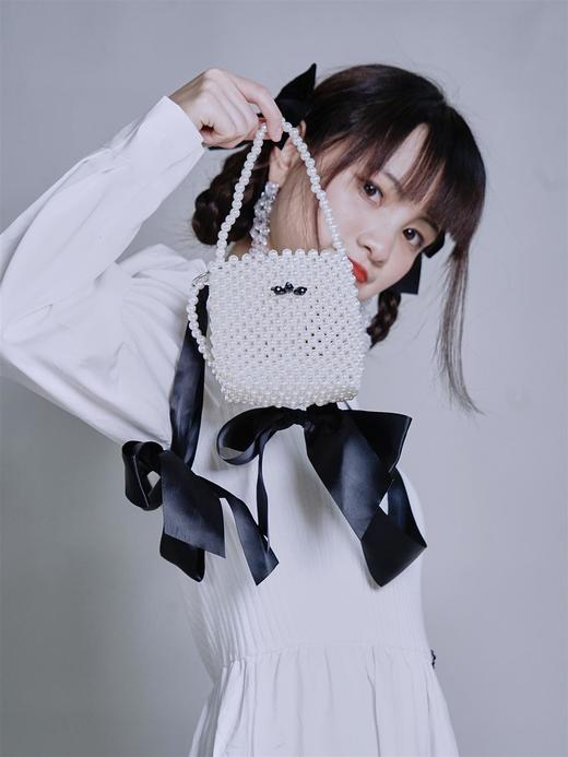 fragileheart易碎商店原创设计蝴蝶结珍珠包女2021新款斜跨小包包 商品图2