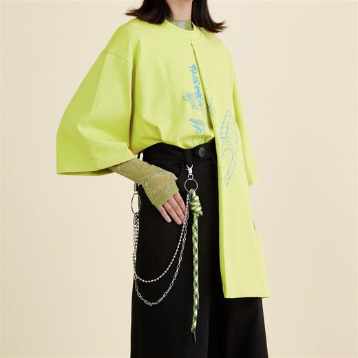 HOLONOMIC 原创设计感小众印花不规则宽松T恤 商品图2