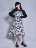 fragileheart易碎商店 长袖碎花连衣裙法式2021年新款女拼接长裙 商品缩略图1