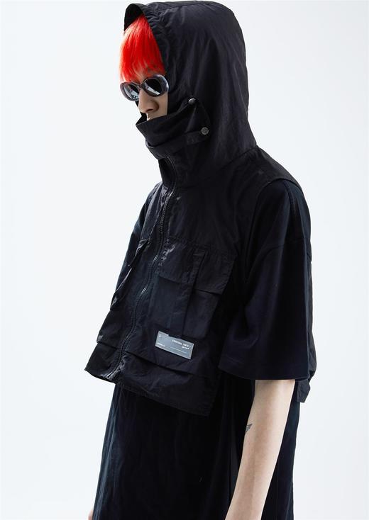 SFTTR 2021SS 可调节连帽立体口袋机能轻薄男女防晒金属尼龙马甲 商品图2