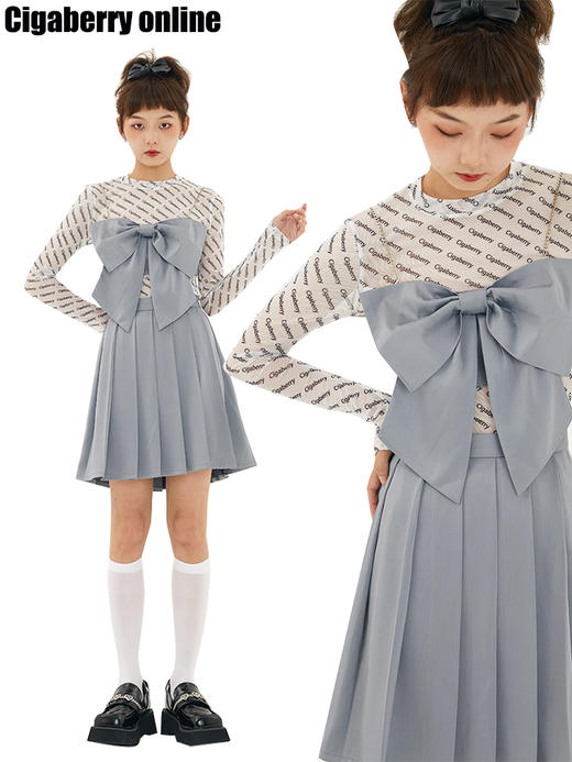 Cigaberry2021春夏立体蝴蝶结造型链条吊带上衣百搭单品少女甜酷 商品图0