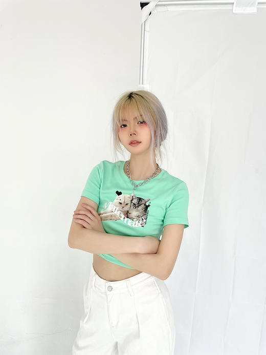 MATEMATE绿色短袖 商品图2