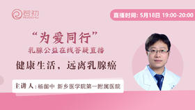 杨留中副主任医师 | 健康生活，远离乳腺癌