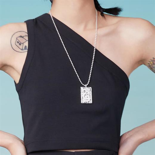 HOLONOMIC 原创设计图案「驅邪擋煞」方形项链 商品图3