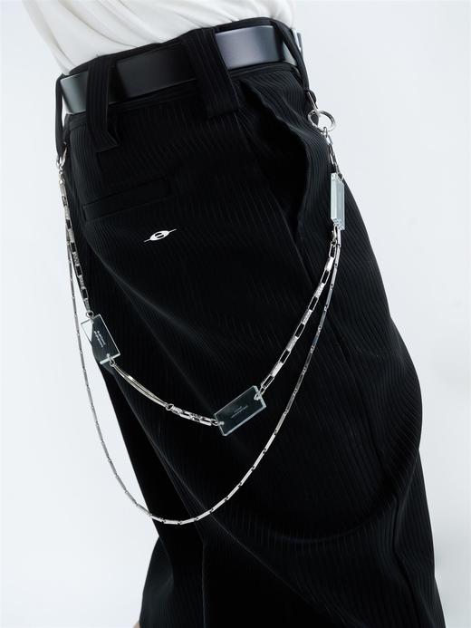 TERRAINCOGNITA新款手工水晶立体浮雕可拆卸项链透明浮空字母裤链 商品图0