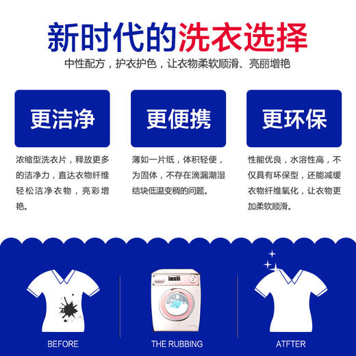 【120片盒装】香馜温和洁净洗衣片 清洁工具家庭低泡易漂护衣护色 商品图2