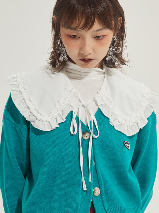 百搭少女感荷叶木耳边绑带假领子衬衣领毛衣领秋冬心机搭配单品 商品图1