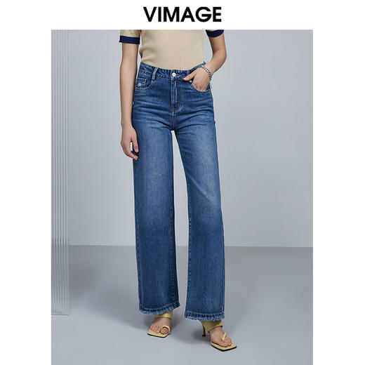 VIMAGE纬漫纪新款时尚休闲显瘦牛仔裤V1505130 商品图2