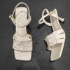 lfgj jeans bj607时尚方头细跟编织带女凉鞋 商品缩略图3
