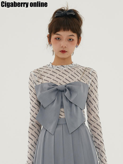 Cigaberry2021春夏立体蝴蝶结造型链条吊带上衣百搭单品少女甜酷 商品图1