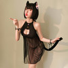 【小猫妖的魔力】情趣内衣 制服 日系 性感 角色扮演 猫咪 透明 睡裙 套装 6947 商品缩略图11