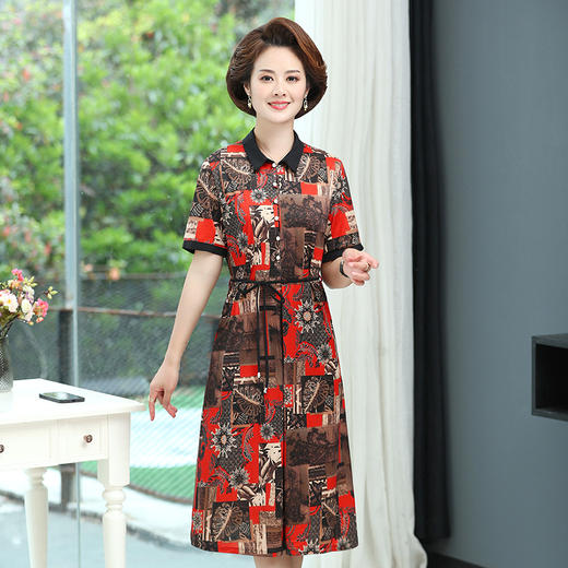 FW  FA702W新款棉绸有口袋宽松大码连衣裙 商品图3