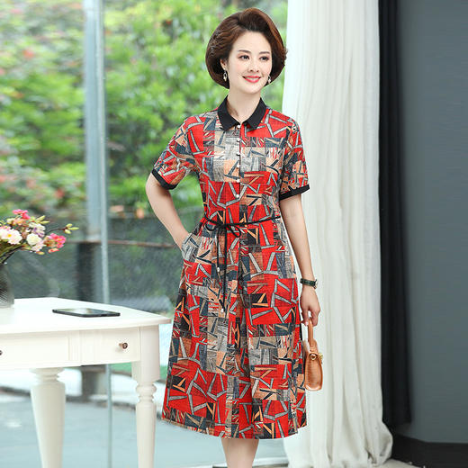 FW  FA702W新款棉绸有口袋宽松大码连衣裙 商品图0